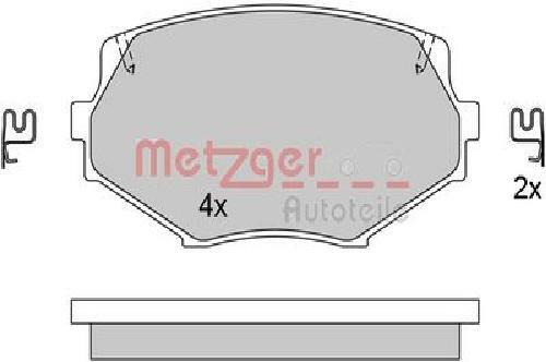 Original METZGER Brake Pad Set Disc Brake 1170515 For Mazda