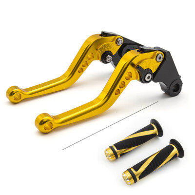 For YFM350X Warrior Wolverine 350 2002-04 ATV CNC Short Brake Clutch Lever+Grips