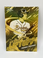 2021 Topps Fire Baseball Freddie Freeman We Have Lift Off Gold Minted WHL-3