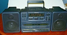 Vintage Boombox AM/FM Radio Cassette Player TESTED -see video-