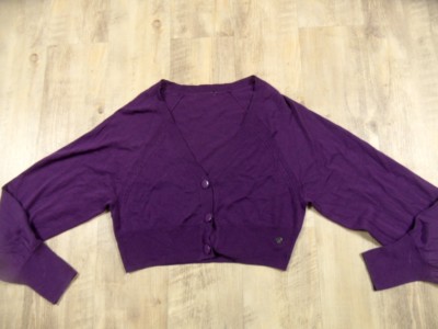 ANASTACIA by S.OLIVER beautiful light short bolero cardigan purple size 38 ZC917