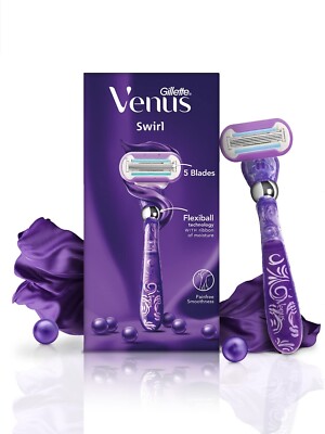 Gillette Venus Swirl Haarentfernungsrasierer für Frauen schwenkbarer Flexi-Ku...