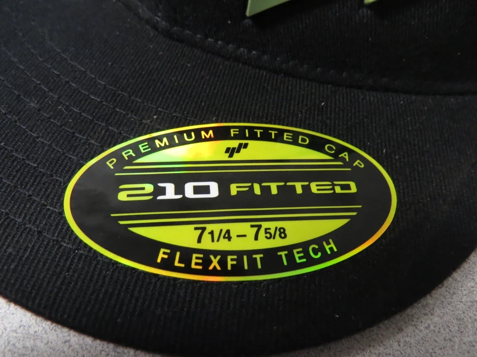 Nuevo de Lote Antiguo Icon Negro Premium 210 Ajustado Doble Ajuste Flex Sombrero Grande/XL 2501-1966 Foto 2 de 4