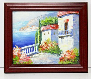 Greece Ocean Bay Scene 8 X 10 Art Oil Painting On Canvas W Custom