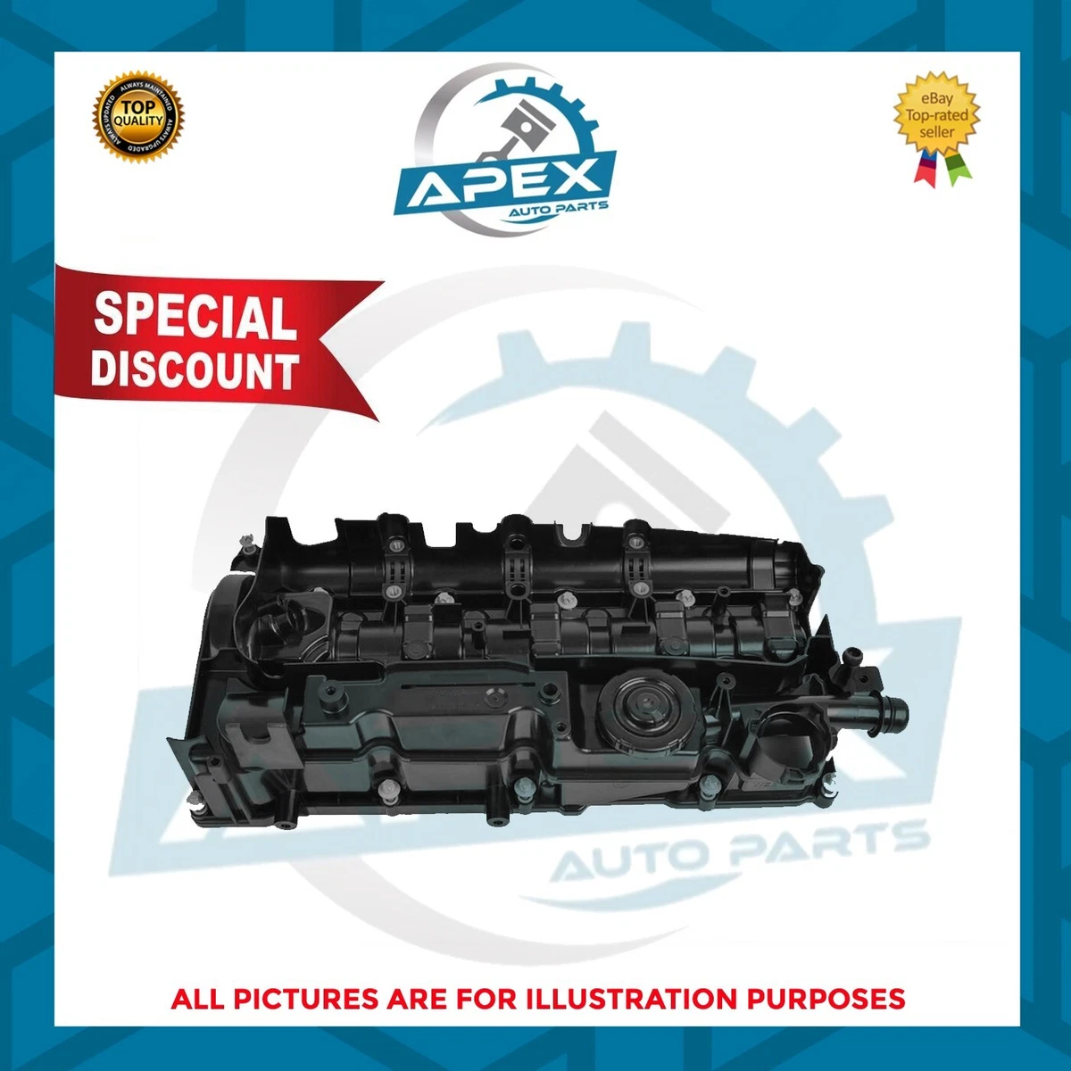 D2P 11128589941 Engine Cylinder Head Cover Replacement For BMW 1 3 4 5 Series F10 F30 F33 F36 E90 E92 E84 X1 X3 X5 - View #5