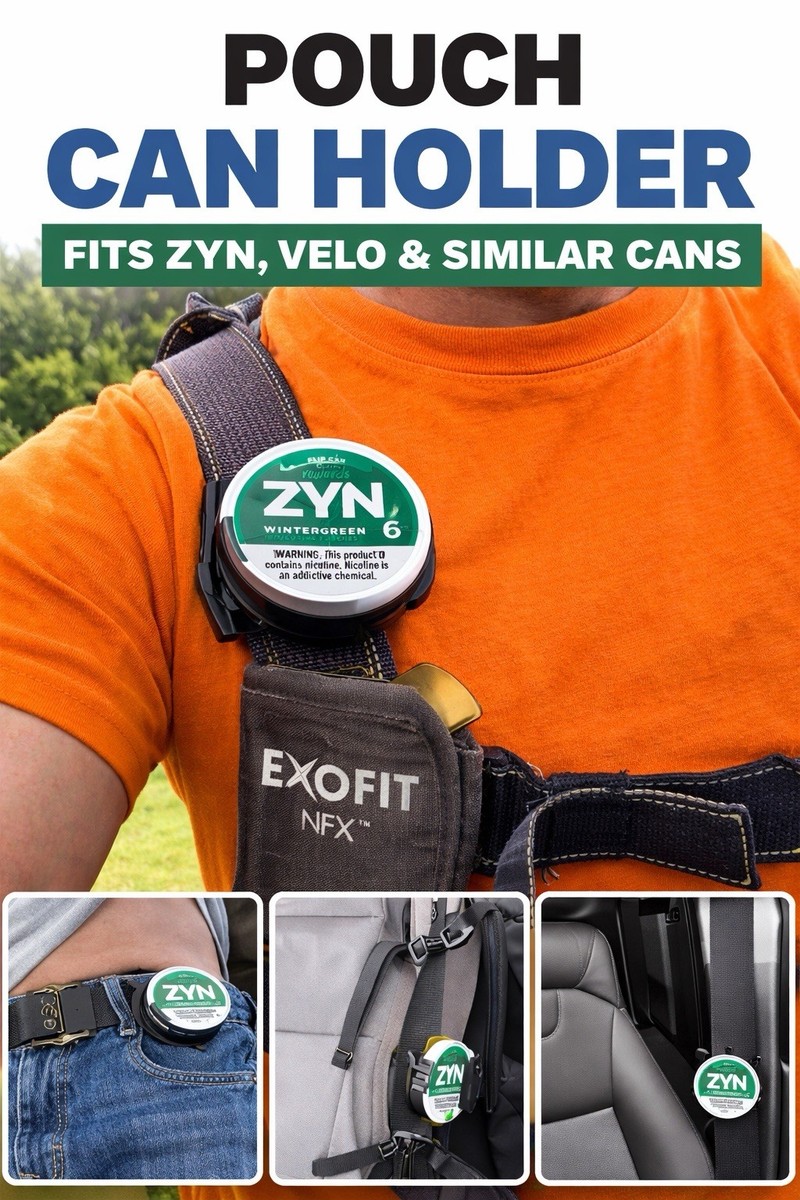 Pouch Can Holder Clip for ZYN VELO Cans Belt Strap Harness