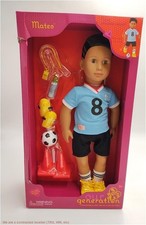 Our Generation Mateo Posable 18" Boy Doll in Soccer Uniform SEE DETAILS