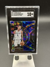 2023-24 Panini Select - Premier Level Victor Wembanyama #121 Blue Cracked Ice...