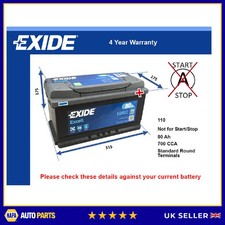 Battery fits BMW ALPINA B3 B5 ROADSTER B10 3.3 3.4 4.4 4.6 4.8 96 to 10 110 New