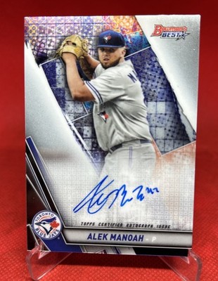 2019 BOWMAN'S BEST BASEBALL ALEK MANOAH #B19-AM AUTO BLUE JAYS