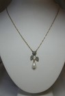 French Necklace Rose Diamond 18K Gold Pearl Napoleon III Belle Epoque Wedding — photo 2