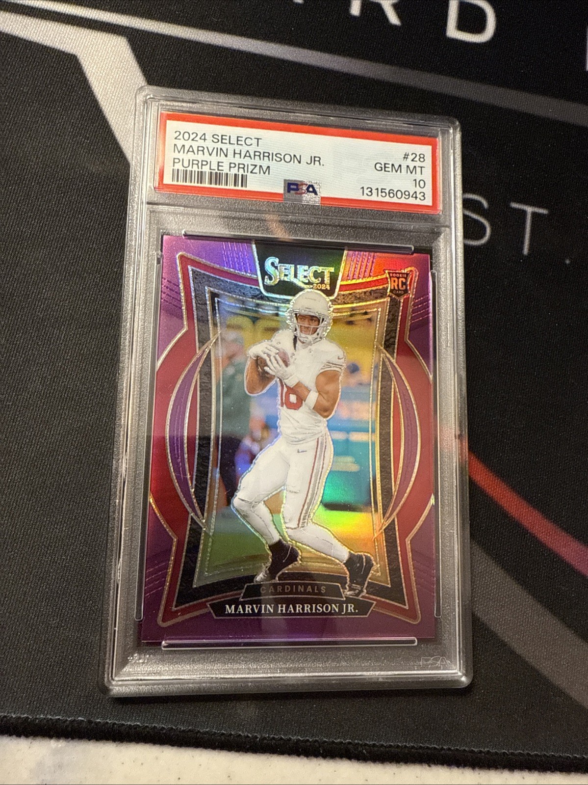 2024 Panini Select Concourse Marvin Harrison Jr. #28 Purple Prizm /75 PSA 10