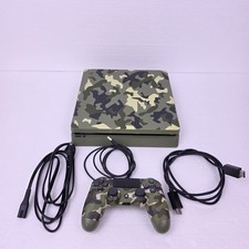 Sony PS4 Slim 1TB Console Green Camo Skin w/ Controller CUH-2115B