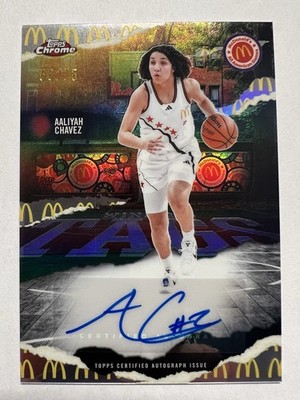 2025 Topps Chrome McDonalds Aaliyah Chavez Auto /75 Winning Tags