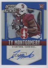2015 Panini Prizm Collegiate Draft Picks Blue 51/75 Ty Montgomery #148 Auto 0o0