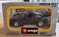 Modellino pressofuso vintage Bburago Porsche 911 S | scala 1/24 / nero | nuovo con scatola