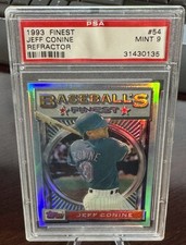 1993 JEFF CONINE TOPPS FINEST REFRACTOR #54 PSA 9 MARLINS  (135)