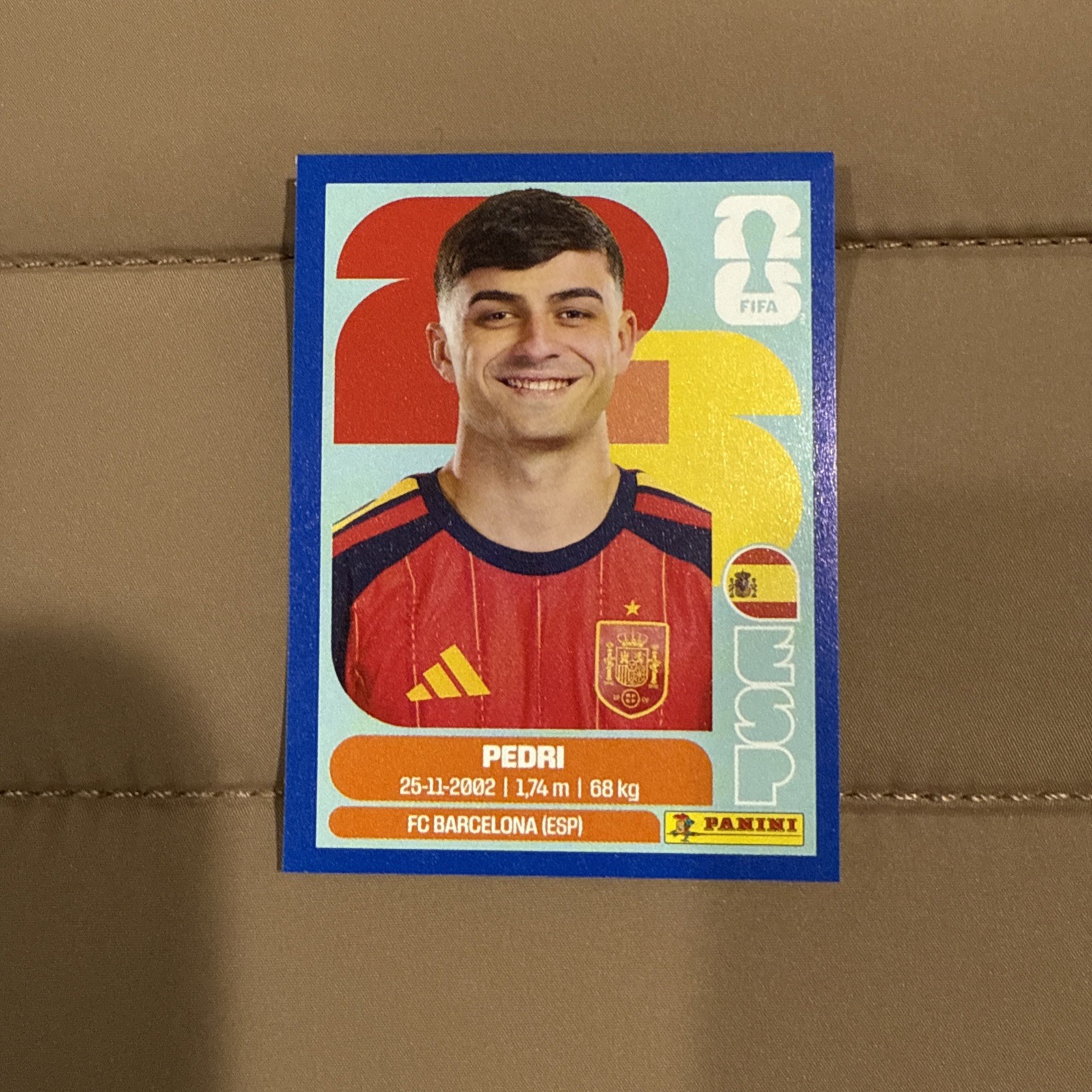 Pedri 2026 Panini FIFA World Cup Sticker Blue Border ESP 11