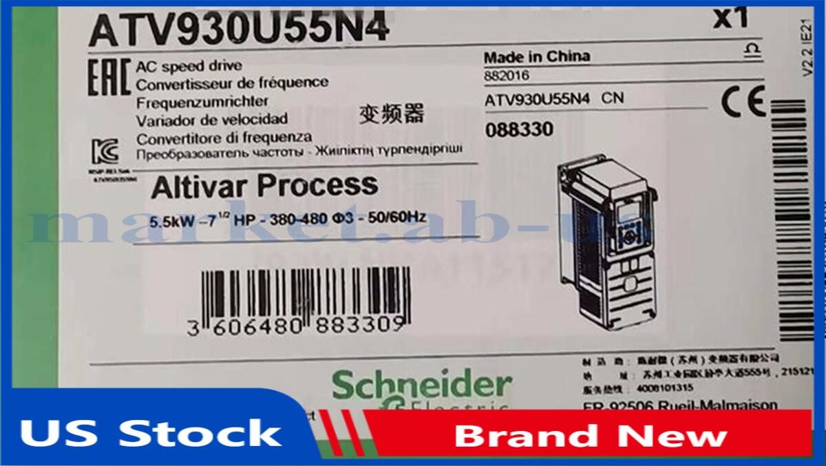 Schneider Electric Factory Sealed ATV930U55N4 Altivar Process AC speedt drive