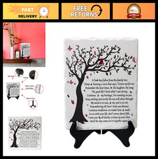 Sympathy Plaque with Wooden Stand - In Loving Memory Wall Decor, Bereavement Gif