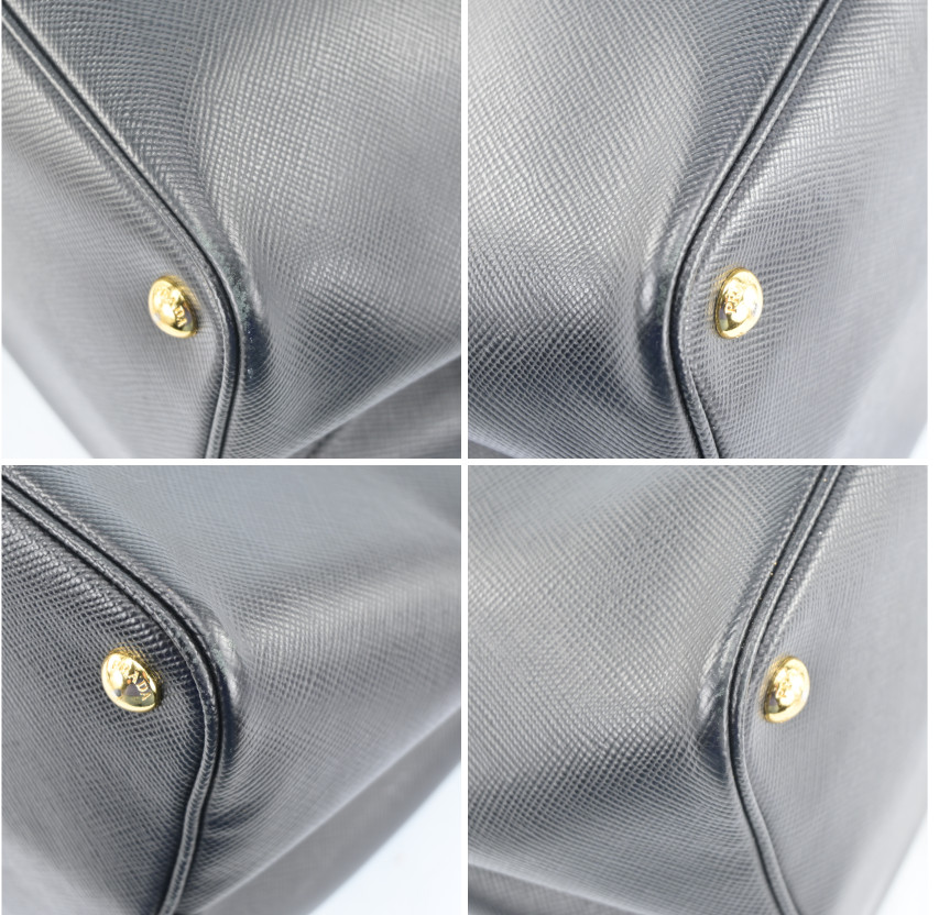 Auth PRADA Logo Handbag Bag Leather Black N2730YS802 thumbnail 13