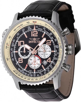 Invicta Ocean Chronograph Black Dial Quartz Diver's 200M Men's Watch 47255