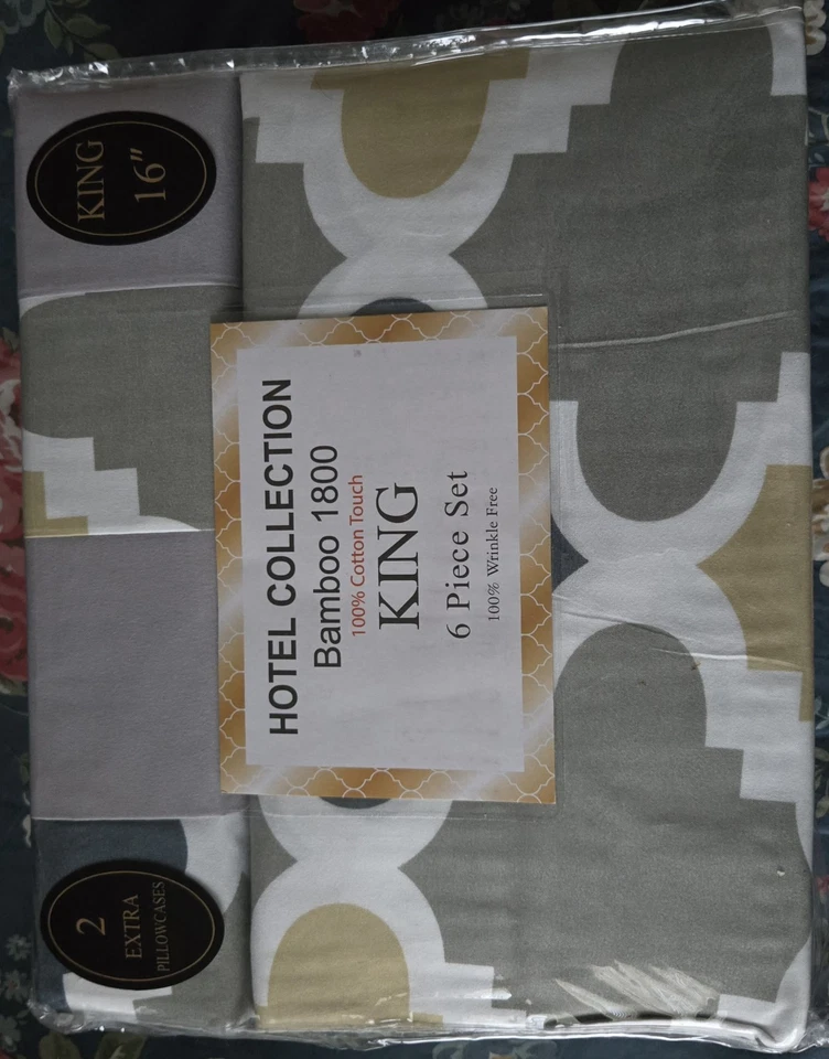 Sábana bajera tamaño king estampado abstracto nueva Foto 2 de 2