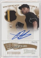 2014 Panini Classics Gold Jerseys Prime 25/25 Gregory Polanco #81 Auto i5q