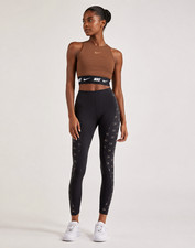 Women s Nike Swosh Sport Bra cropped top and Legging Athletic Set Size Medium