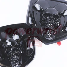 Gloss Black Tailgate Grille Skull Ram Head Badge Emblem For Ram 1500 2500 3500
