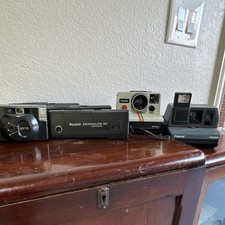 Vintage Camera Lot Cannon, Polaroid, Kodak Untested