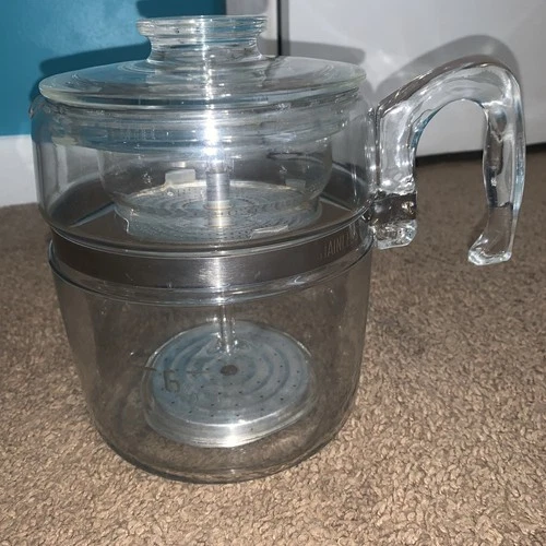 VTG PYREX Flameware Glass Percolator 9 Cup Coffee Pot 7759 Complete