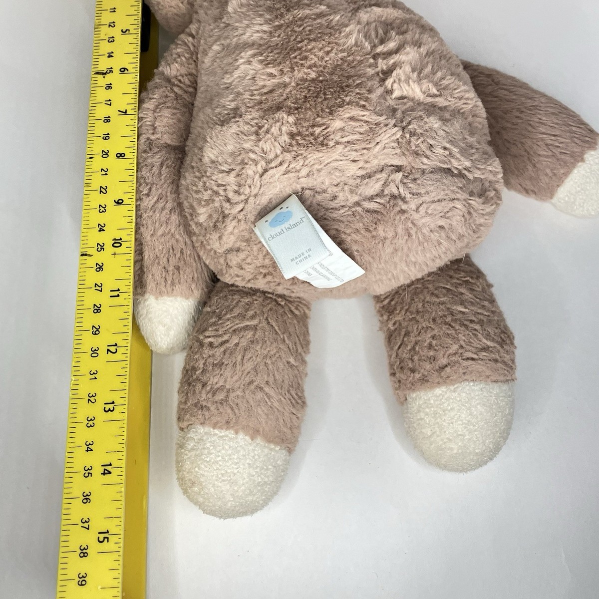 Cloud Island Sloth Plush 14” Beige Pink Soft Stuffed Animal Toy Target Lovey