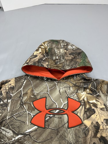 Under Armour Hoodie Youth Large Camo Realtree Pullover Sweatshirt Boys Outdoor - Picture 2 of 6