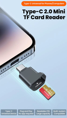Typ-C 2.0 Mini TF Kartenleser externer Speicher schwarz Stretch für Speicherstick