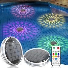Solar Rechargeable Floating Pool Lights 2 Pack , Pool Lights that Float with ...