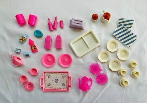 Vintage Barbie Kitchen Item Accessories 1990s. Lot Of 35