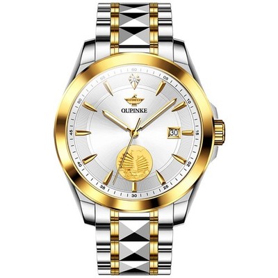 OUPINKE 41mm Armbanduhren luxuriöse klassische Herren-Automatikuhr wasserdicht