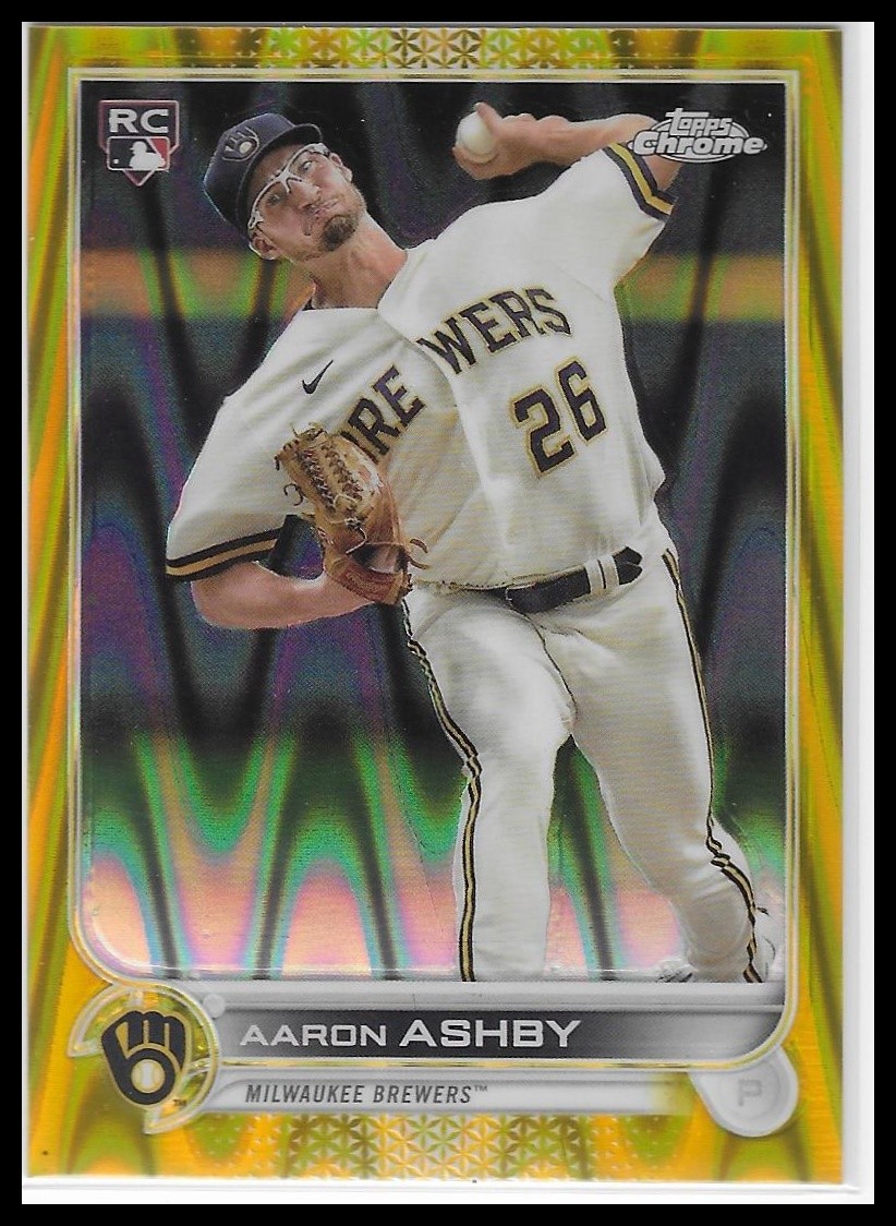 2022 Topps Chrome #80 Aaron Ashby Gold Refractor #/50