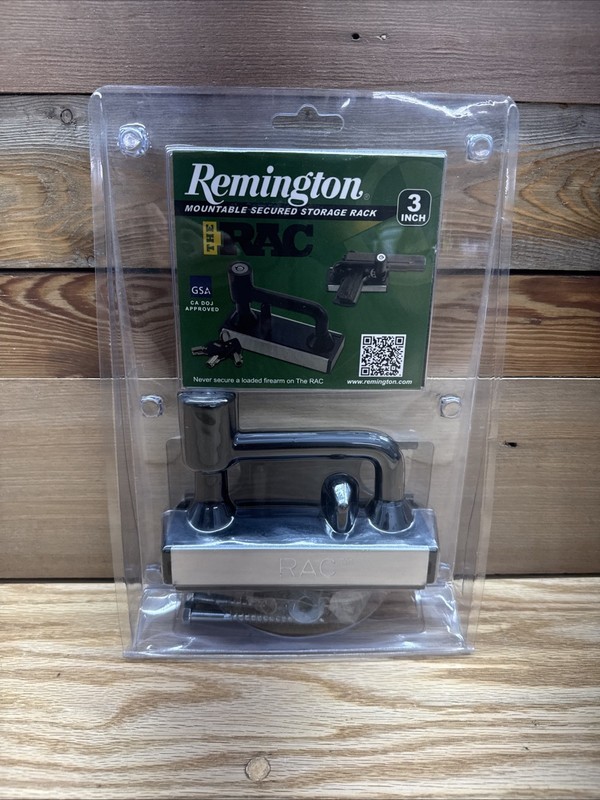 NEW IN PCKG REMINGTON "THE RAC" MOUNTABLE SECURED GUN STORAGE RACK