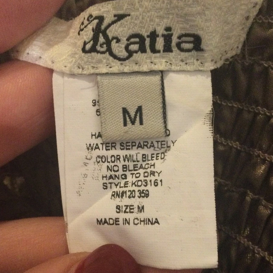 Mini Vestido Babydoll Katia Para Mujer De Colección Mediano Marrón Hada Grunge Y2K Cóctel Baile de graduación Foto 3 de 4