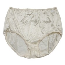 Vintage Maidenform Wise Buys Cream Panties Sz 8 Nylon Silky Sheer Brief Shiny