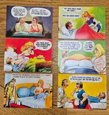 6 Bamforth Saucy Seaside Postcards Unused Job Lot Bundle