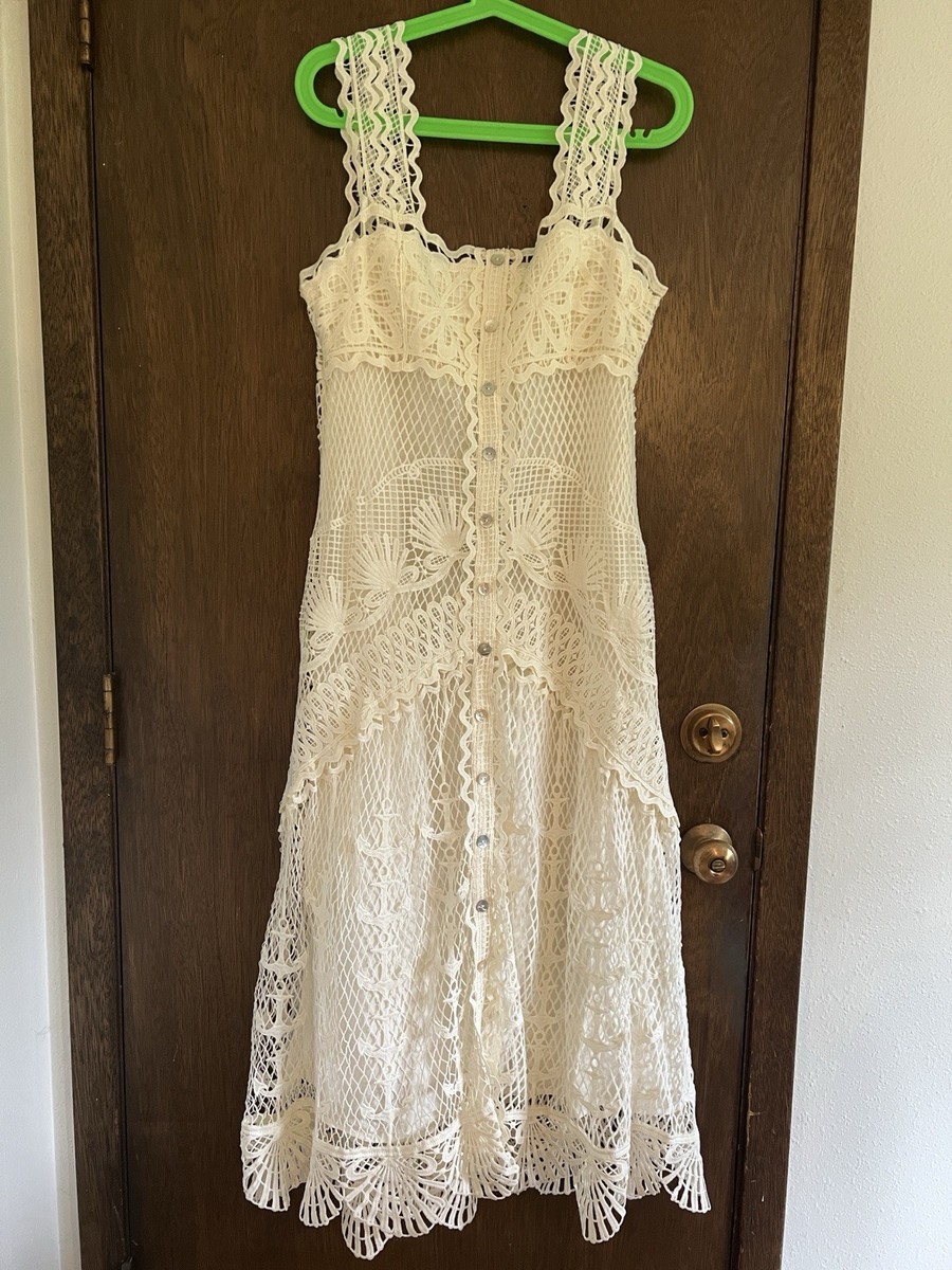 Farm Rio Off-White Nautical Guipure Maxi Dress Size Medium New with tags |  eBay