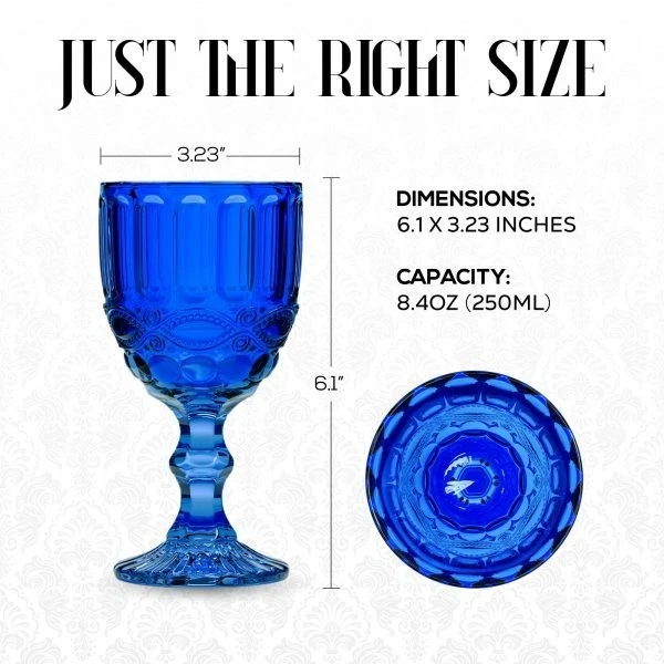 Elle Decor Set of 6 Wine Glasses | Colored Glassware Set (8.4 oz) - Image 3 of 4