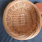 Rustic Vintage Natural Wicker Woven Bread and terracotta bread warmer