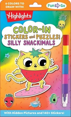 Color-In Stickers and Puzzles! Silly Snackimals: Deliciously Cute Hidden Picture