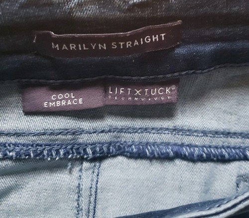 NYDJ Marilyn Straight Leg Jeans Cool Embrace Sz 14 Medium Wash Lift Tuck Tech - Picture 6 of 12