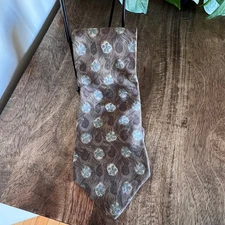 Peter Thomas SUPERBA 100% Italian Silk Brown Floral Men's Necktie