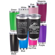 Teachersaurus Dinosaur Teacher Tumbler with Nutrition Fact Coffee Cup for School
